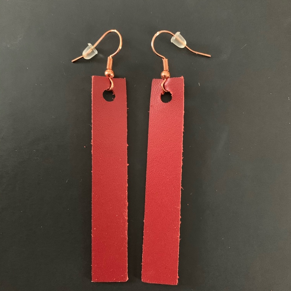 Leather earrings